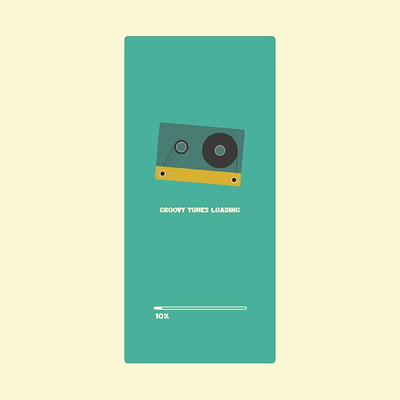 Music app cassette loading animation build designdrug watchmegrow design motion ui ux