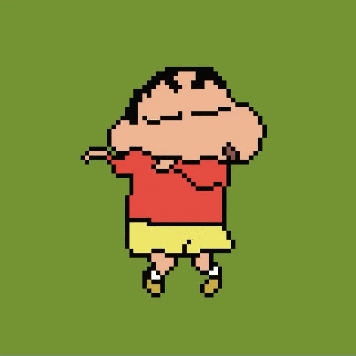 Shinchan Pixel Art build designdrug watchmegrow design motion ui ux