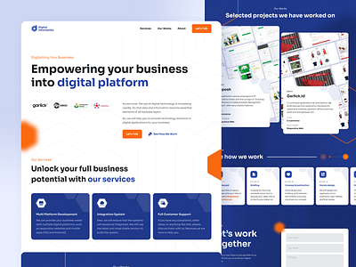 Digital Informatika Landing Page agency design development engineering figma interface landing page software house ui