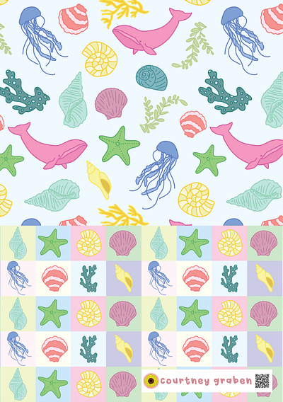 Surface Pattern Design by Courtney Graben for Surtex 2023. design pattern pattern design surface design surface pattern design textile print design