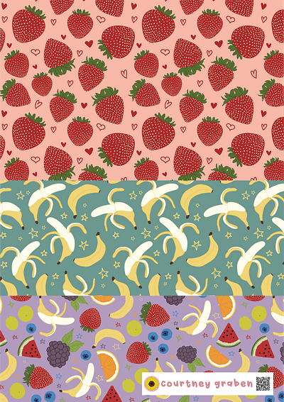 Surface Pattern Design by Courtney Graben for Surtex 2023. digital art illustration surface design