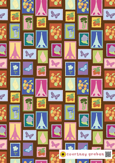 Surface Pattern Design by Courtney Graben for Surtex 2023. art design digital art illustration pattern surface design