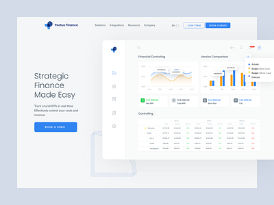 Pec Finance hero image home page ui uxui web