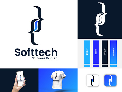 Concept : Softtech- Logo Design (Unused ) branding design graphicsdesign illustration logo logo designer logo mark modern logo design ui vector