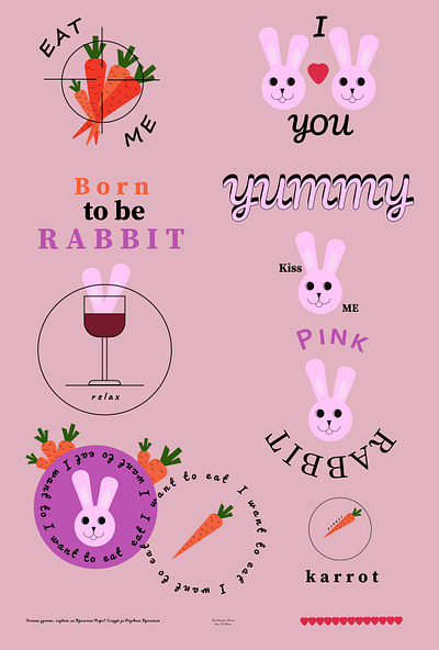 Rabbit graphic design illustration logo vector
