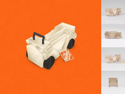 Fire Engine with a Whistle custom render design illustration industrial design merchandise product design prototype wood design