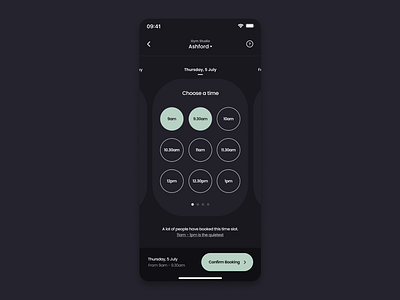 Gym Booking Interface app booking clean design gym ios minimal mobile mobile app ui