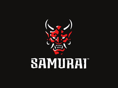 Oni Logo Design branding demon design devil illustration japan logo mascot mascot logo oni oni logo samurai samurai logo vector