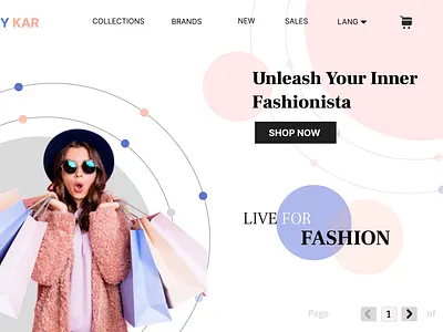 Fashion Web page banner branding design fashion graphic design poster typography web web page website page
