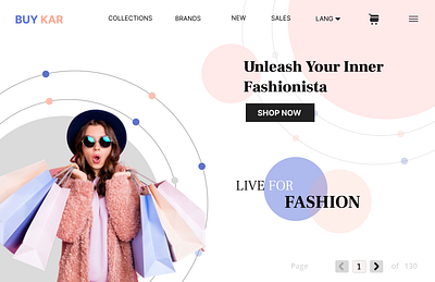 Fashion Web page banner branding design fashion graphic design poster typography web web page website page