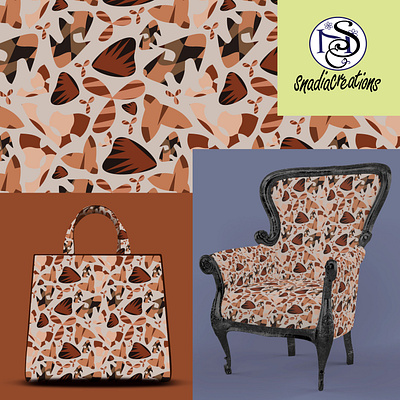 Seamless abstract vector pattern abstract brown design fabric pattern home decor modern product design seamless pattern surface design textile design vector wallpaper design