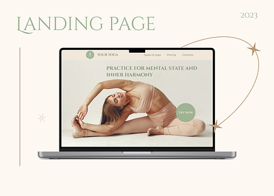 Yoga Landing page design figma graphic design landing landing page logo site sports study ui uiux web design web site yoga