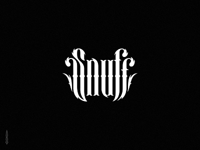 Snuff black metal gothic graphic design letter lettering lettering logo logo logotype metal logo modern music logo rock logo snuff typography