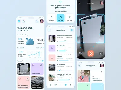Wishlisted it ✨ app design banking banking app camera app figma finance fintech mobile ui smart camera ui design