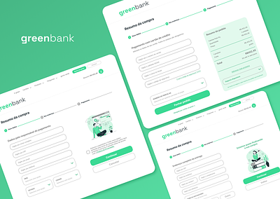 Green bank aplicativo app banco bank checkout dailyui economia fintech green ui verde