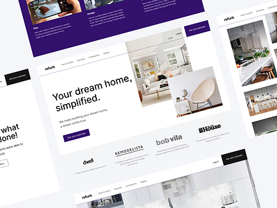 Refurb - Your dream home, simplified home landing page renovation webpage