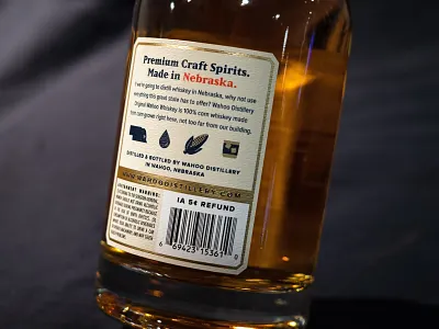 Wahoo Whiskey bottle corn nebraska packaging wahoo whiskey