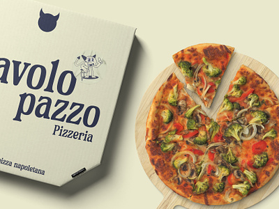 Diavolo Pazzo - Pizzeria Branding animation blue box branding diavolo food graphic design identity illustration pizza pizzeria restaurant