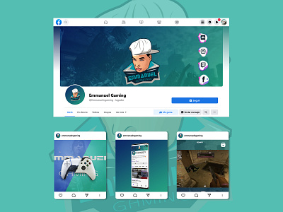 Emmanuel Gaming esport facebook graphic design illustration instgram logo gaming stream streaming twitch videosgames visual identity
