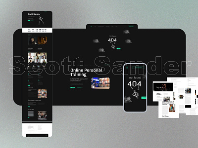 404+web-design fitness trainer 404 brand indentity branding design fitness graphic design logo trainer ui ux web web design