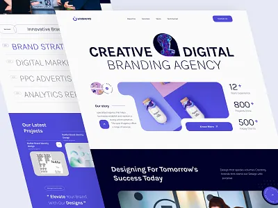 Agency Landing Page Design agency agency landing page agency website branding branding agency clean clean design design digital agency landing page marketing minimal modern modern landing page web web design website website design