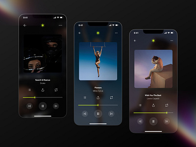 Music player - #009 apple music dailyui dark mode minimal music player spotify ui