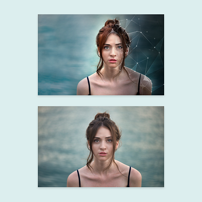 Photo retouching in the style of Artificial Intelligence artificial intelligence design graphic design retouching vector