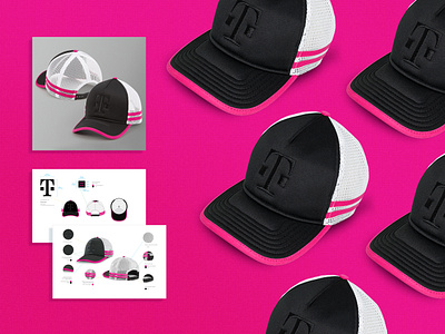 T-Mobile Retail Uniform Hats cap design graphic design hat illustration industrial design merchandise trucker hat
