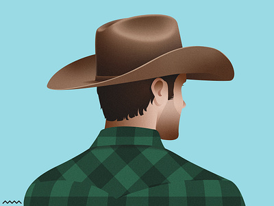Stetson Cowboy Hat character design cowboy fur felt hat hat illustration portrait skyline stetson vector western wild west