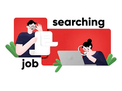 Searching job adobe art artwork design dribbble illustration illustrator job online platform searching vector