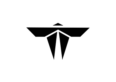Geometric bird logo abstract bird blackandwhite geometric logo logodesign