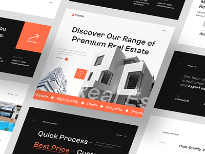 Mostate - Real Estate Landing Page apartment architecture building clean home homepage house landing page minimalist properties property real estate real estate website realestate residence uiux web web design website website design