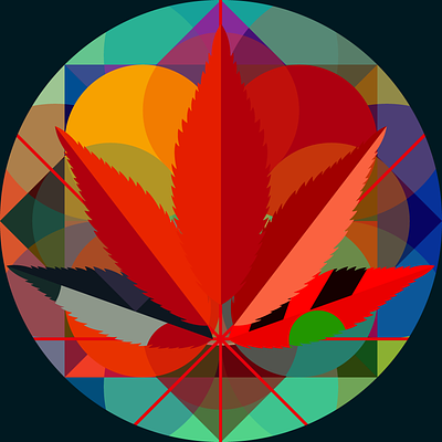 Ø+Δ: 420 2023 420 abstract cannabis circle digital geometric green illustration leaf leaves marijuana red smoke weed