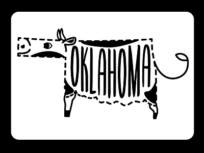Oklahoma Illustration branding cow graphic design illustration oklahoma