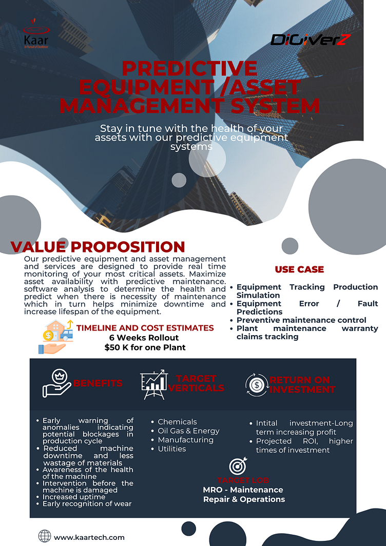 Predictive equipment/asset management systemposter by VIGASHINI G P on