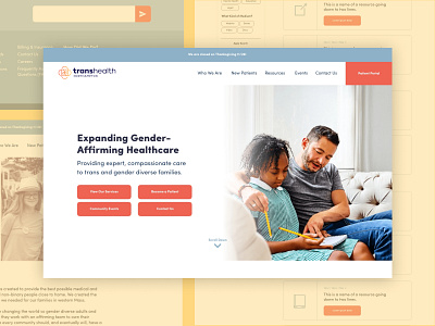 Transhealth Northampton – Homepage brand identity branding clinical design gender graphic design health healthcare lgbtq trans typography ui website