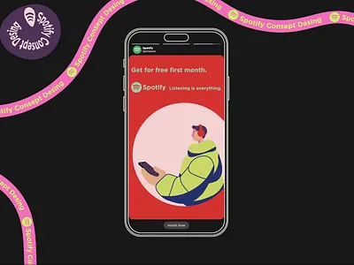 SPOTIFY - CONCEPT CONTENT DESIGN after effects animation app branding graphic design illustration motion graphics photoshop spotify typography vector