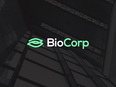 BioCorp bio black brand branding company corp corporate corporation design logo modern teal