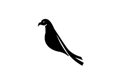 Serious bird logo bird birdlogo blackandwhite logo logodesign