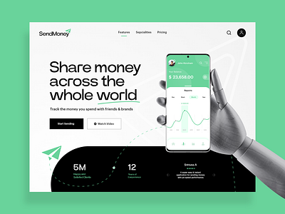 SendMoney™ - Money Sending App branding graphic design logo ui