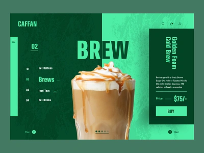 Caffan - Coffee & Beverages Shop beverages cafe clean coffee coffee shop eatery figma food header hero header homepage landingpage meeting minimal simple studio ui ux web website