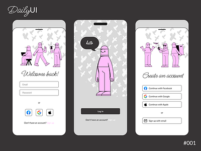 DailyUI 001 - Log In Page 001 app dailyui design graphic design login ui ux vector