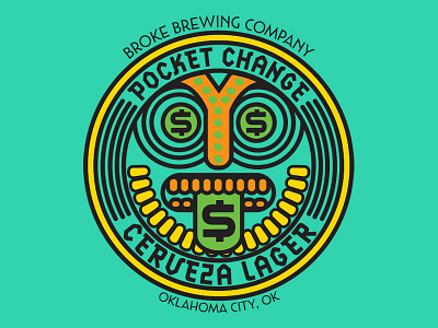 Pocket Change Lager Illustration beer branding brewery craft beer graphic design illustration logo