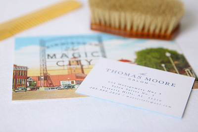 The Thomas Moore Salon Branding - Business Card & Brand Photo branddesign branding brandphotography businesscard