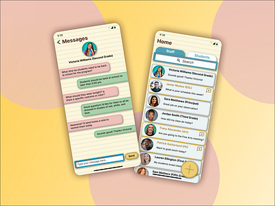 School Messenger Mobile App UI app dailyui design graphic design ui ux
