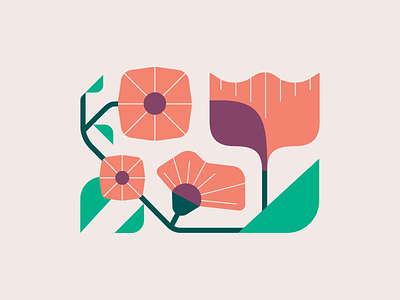Floral Explorations icon illustration mark vector