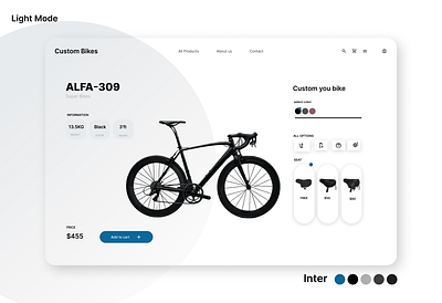 Custom Bikes branding design figma graphic design illustration logo ui vector web design
