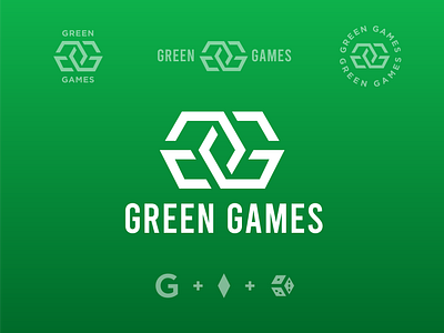 Green Games - Logo Design casino design designer dice g gambling game gaming gg graphic local logo missouri mo monogram st louis stl terminal typographic