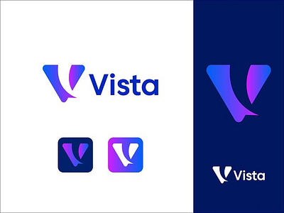 vista technology letter logo branding design graphic design logo logodesign logotype tech v lgoo v monogram vector