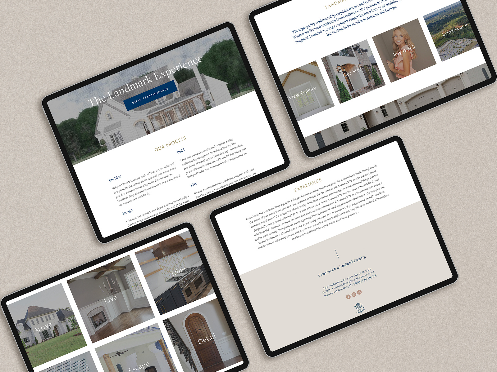 Landmark Properties Branding  Design Tablet by Whitlee Creative on Dribbble